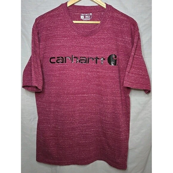 Carhartt Loose Fit T-Shirt, Sz Medium,  Maroon/Red/White - Picture 2 of 9
